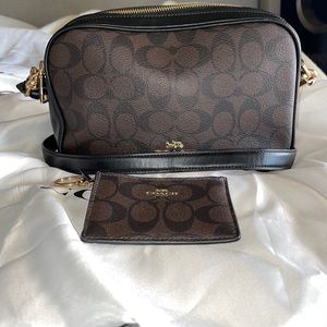 Coach crossbody w/ ID/key holder accessory & dust cover